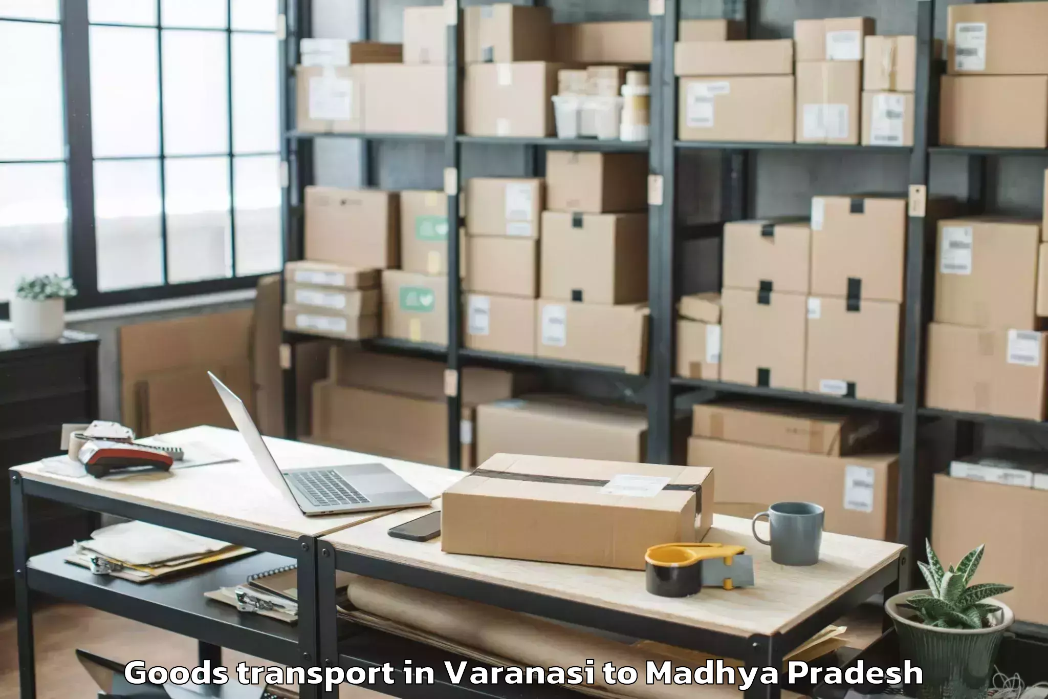 Top Varanasi to Ratlam Goods Transport Available